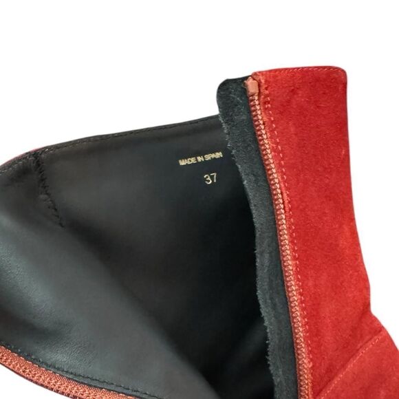 Paloma Barcelo Mid-Calf Platform Shoes in Dark Orange 37 - Picture 8 of 8